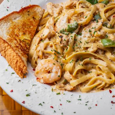 Shrimp Alfredo.