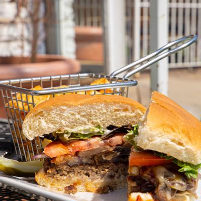 Two sandwiches closeup