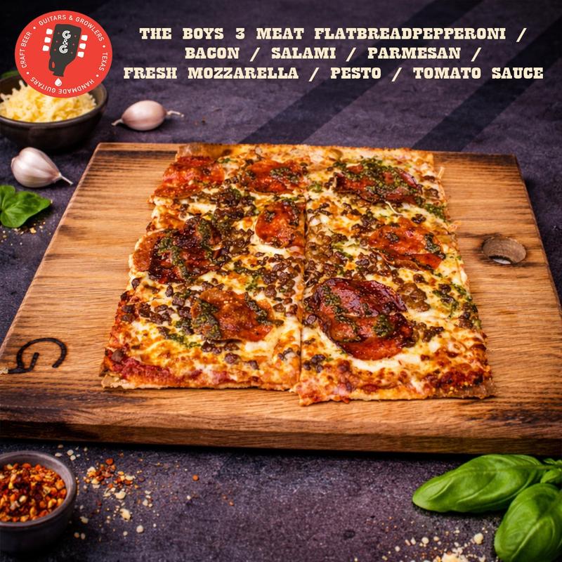 menu item 10 of 45, The Boys 3 Meat Flatbread