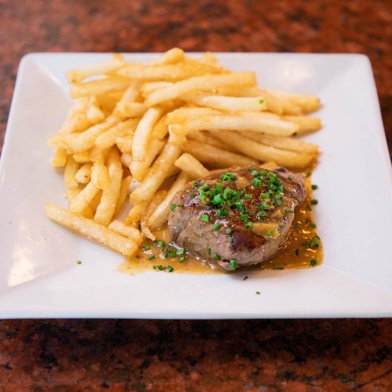 Grilled, Sliced Flat Iron Steak Frites photo