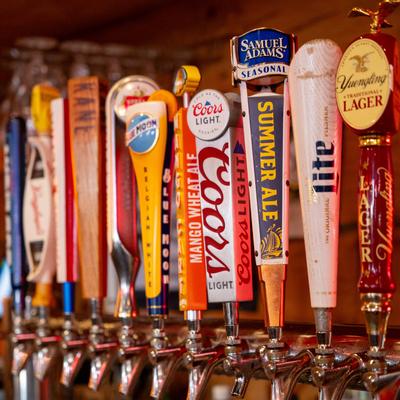 Beer taps.