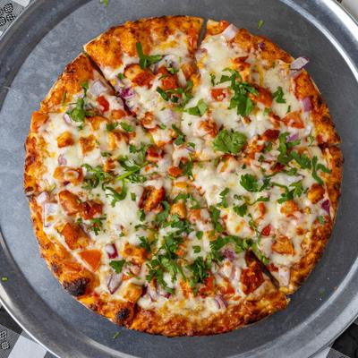Butter Chicken Pizza.