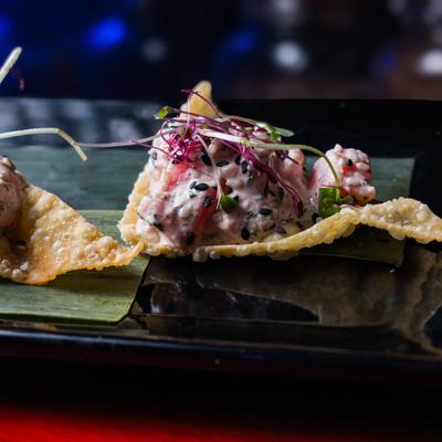 Tuna poke wontons.