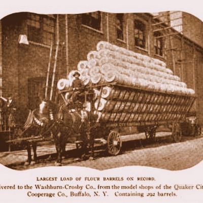 Horse cart with loaded lumber