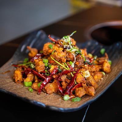 Spicy Diced Chicken plate.