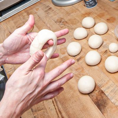 Staff member working in the kitchen