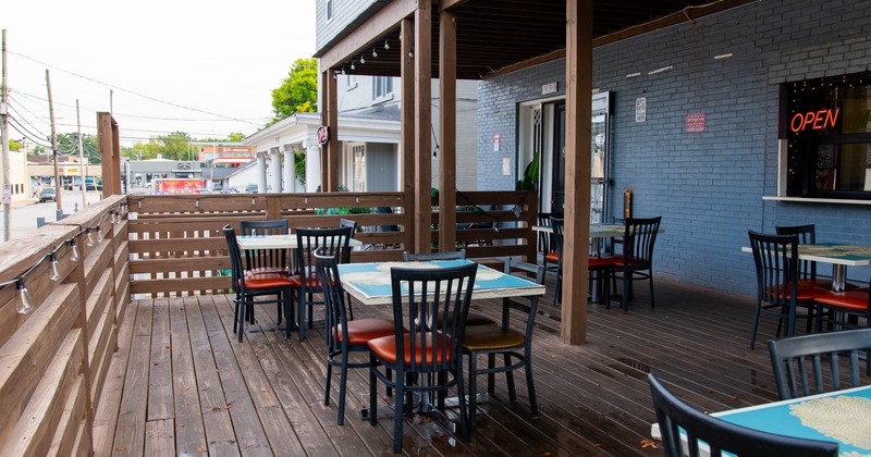 Exterior, tables and chairs