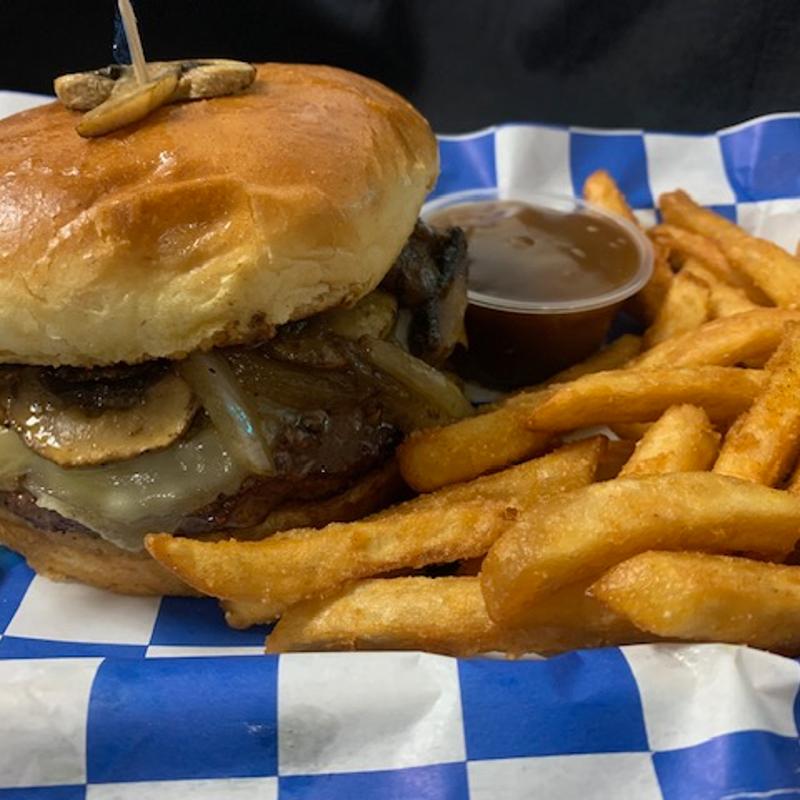 Mushroom and Swiss Burger photo