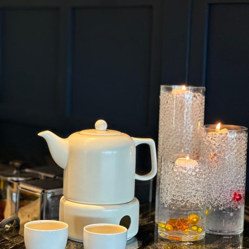 Large Hot Jasmine Tea in Specialty Teapot photo