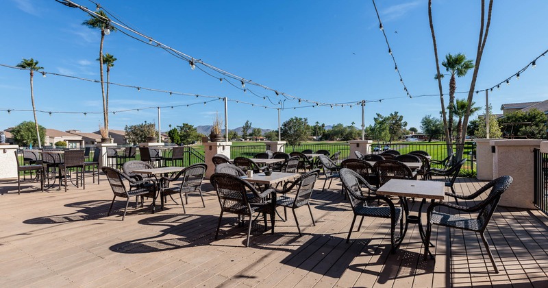 Enterior, terrace, chairs and  tables