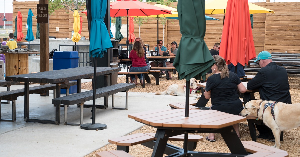 Outdoor patio seating