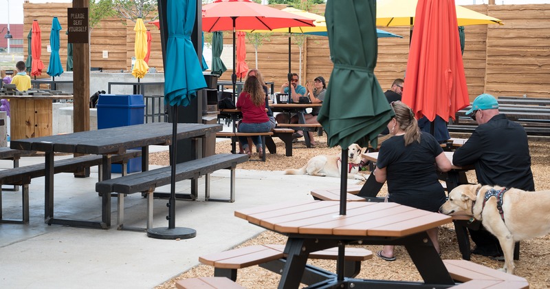 Outdoor patio seating