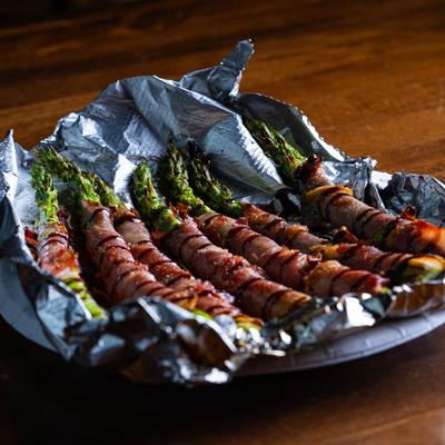 Prosciutto Wrapped Asparagus.