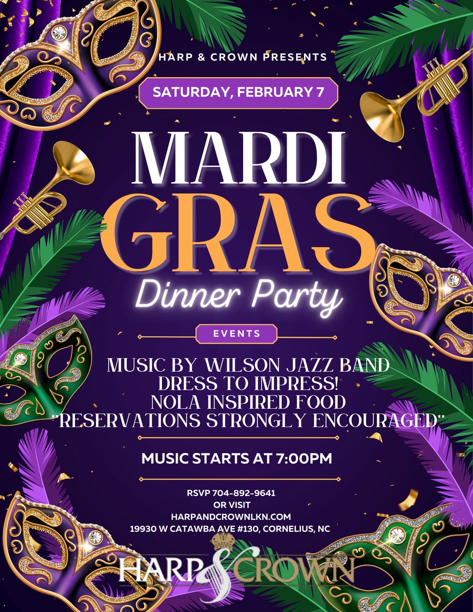 Mardi Gras Dinner Party at Harp & Crown! event photo