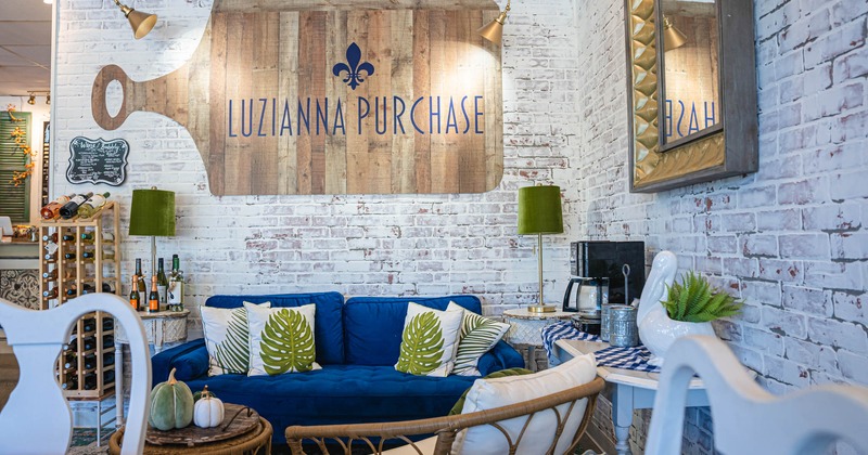 Interior, lounge seating area, decor