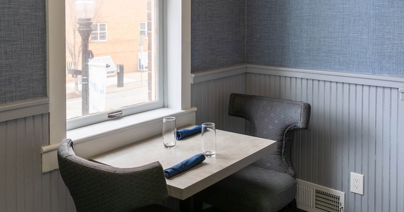 Table by the window for two