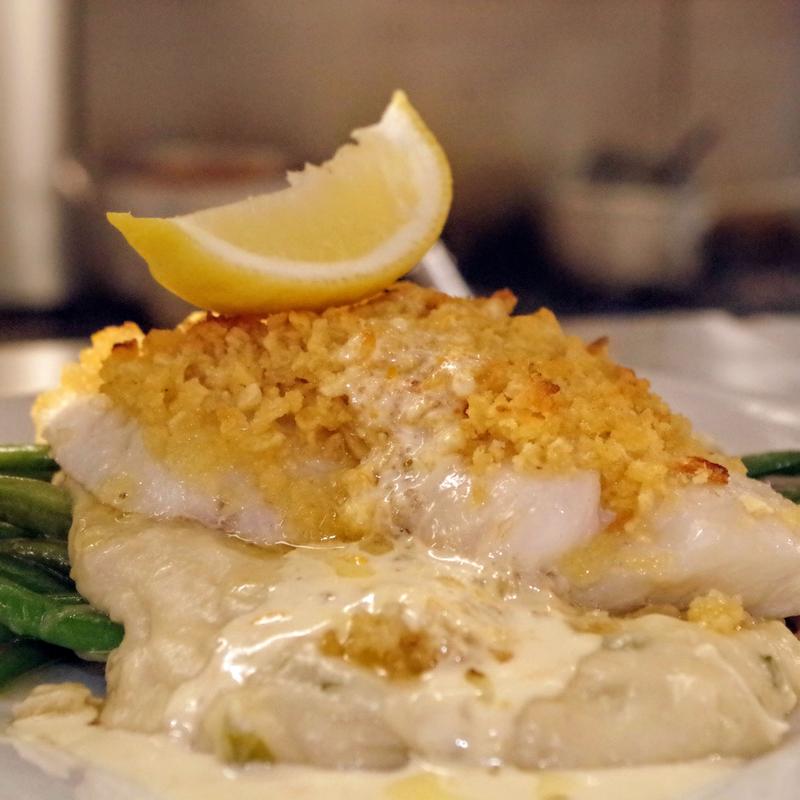Potato Crisp Crusted Baked Haddock photo