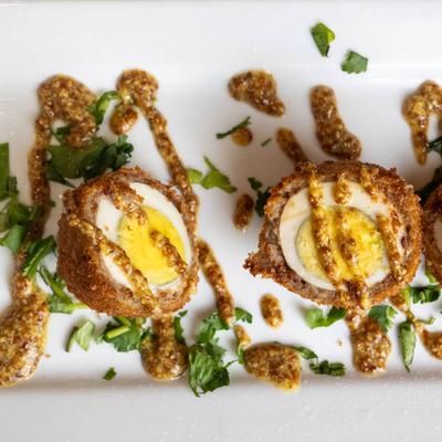 Wild Boar Scotch Eggs.