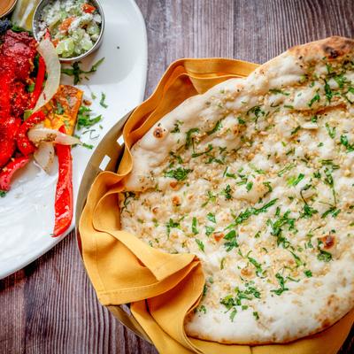 Garlic naan bread.