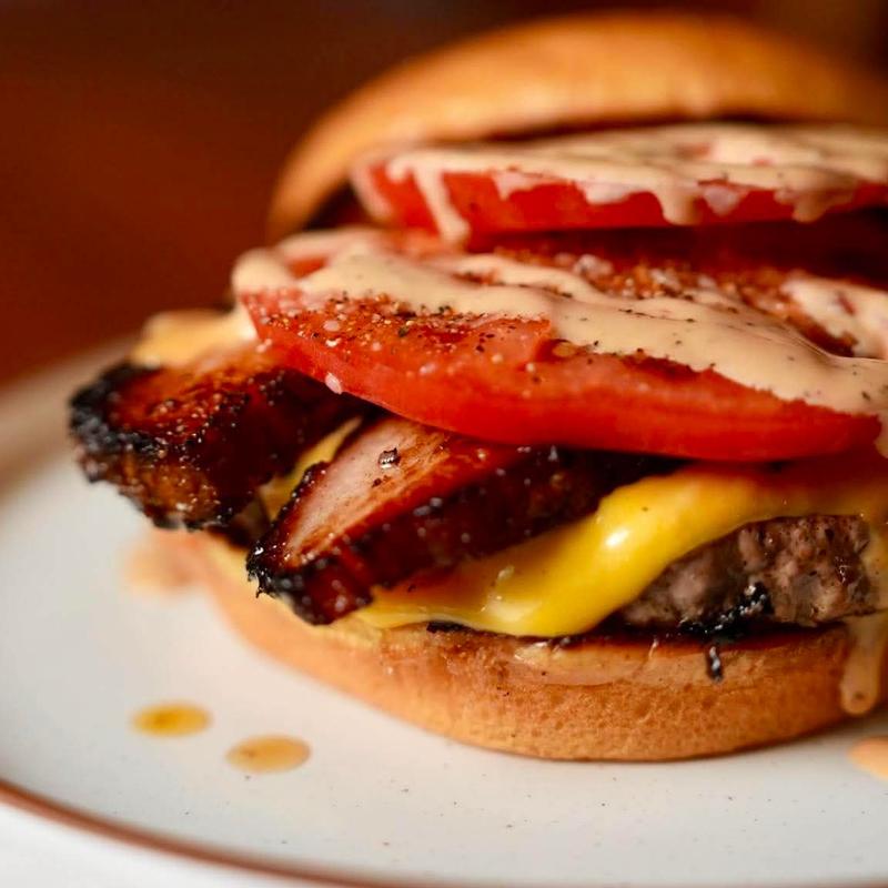 Heirloom Burger | American Cheese | Pork Belly | House Sauce photo