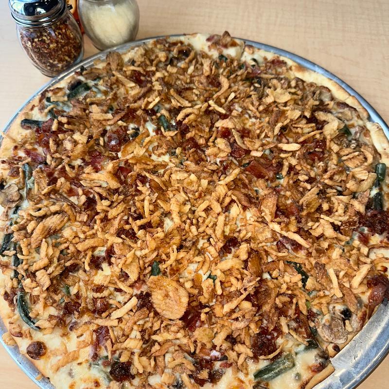 Green Bean Casserola Pizza photo