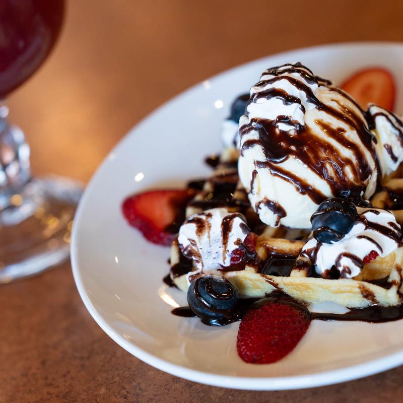 Heavenly Waffle with Ice Cream photo