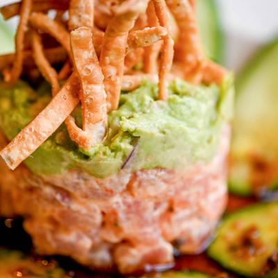 Tuna Tartare, close-up.