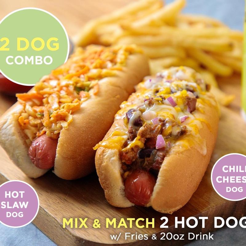 menu item 6 of 23, Combo 6 - Choose 2 Dogs