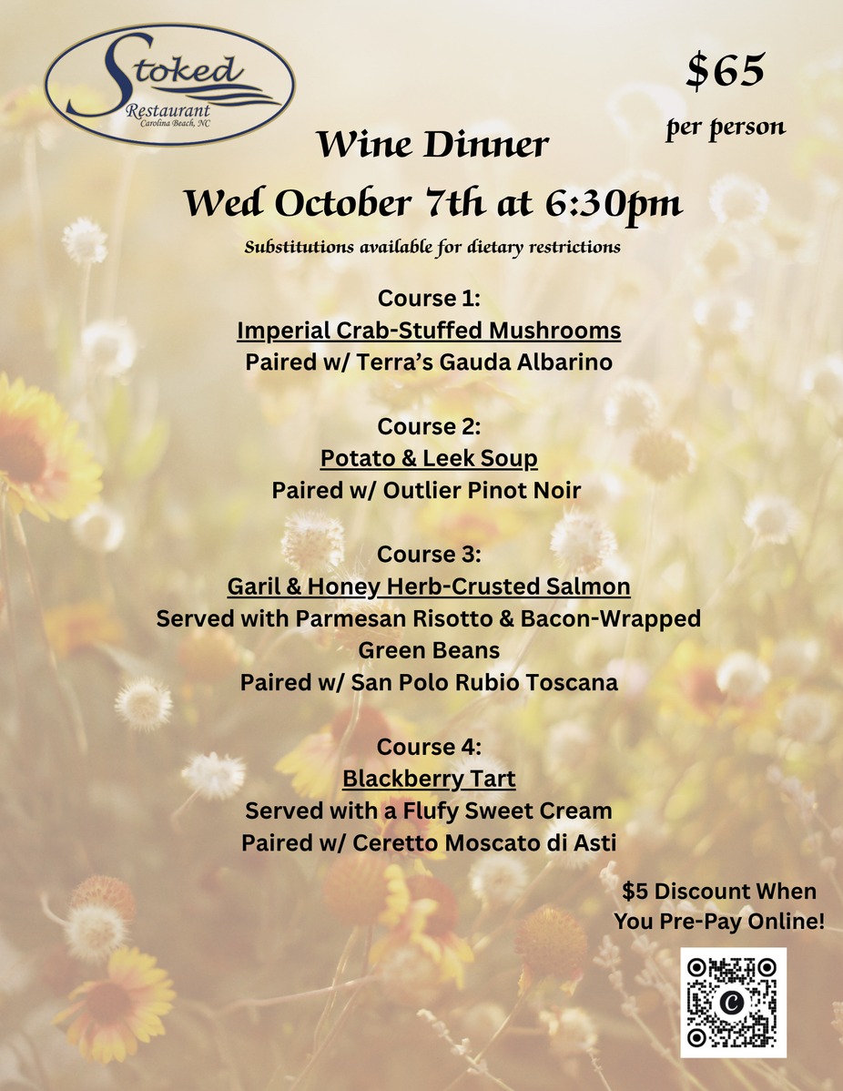 October 7th Wine Dinner event photo