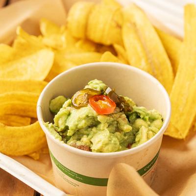 Plantains Chips and Guac.