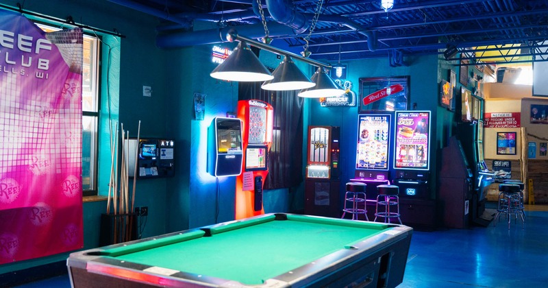 Interior, pool table
