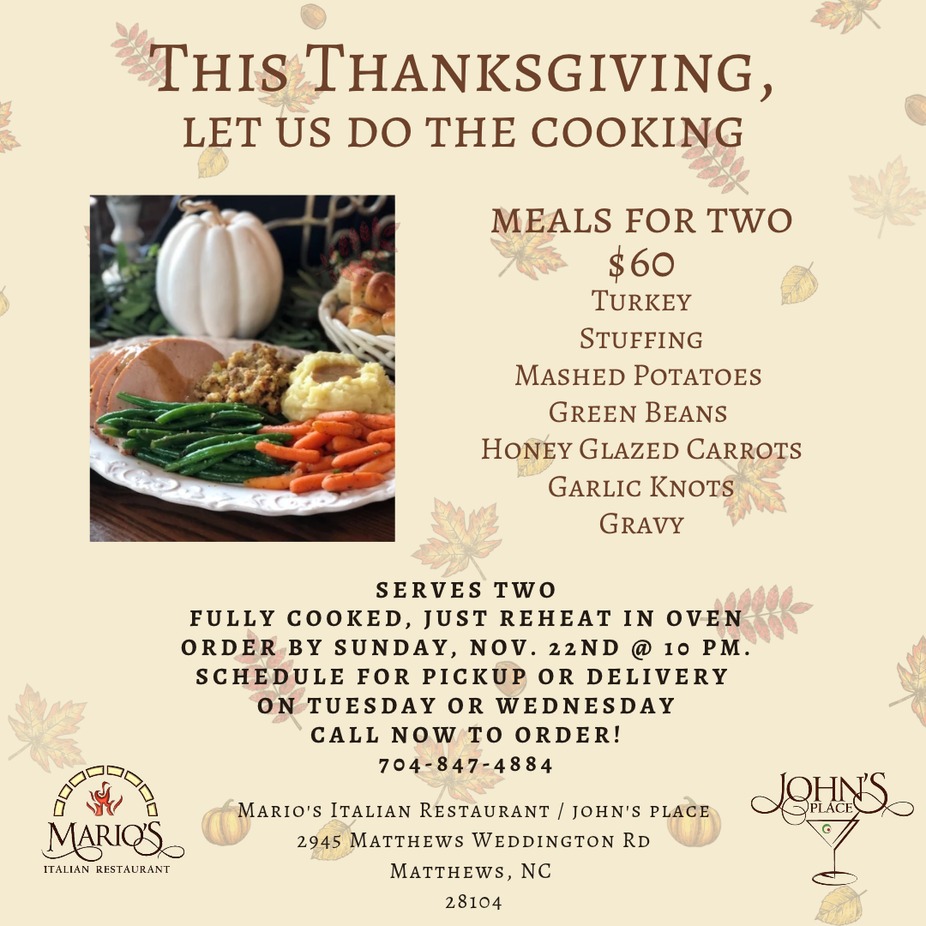 Thanksgiving Meals To Go! event photo