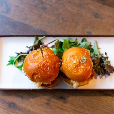 Wagyu Mac and Cheese Sliders.