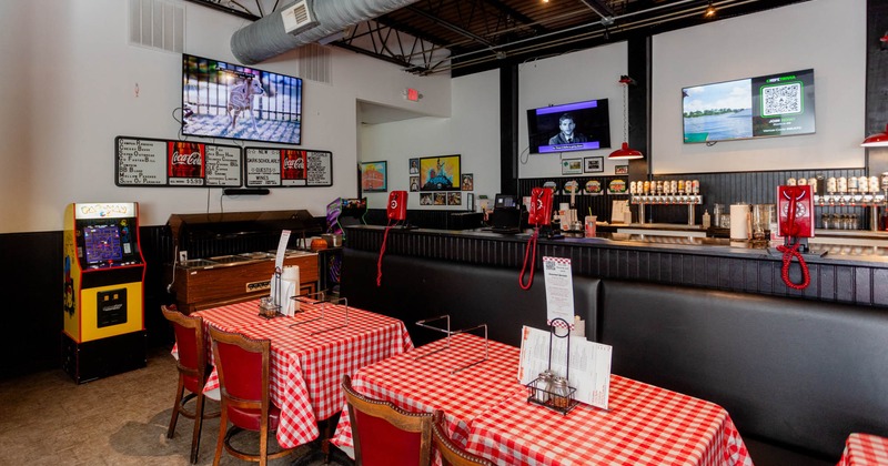 Interior, wide view of dining area