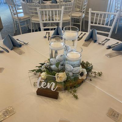 Event room, table setting.