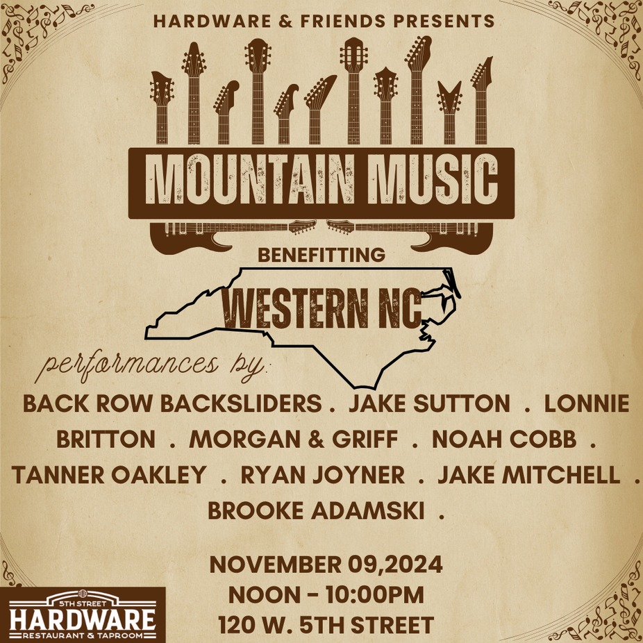 Mountain Music - Acoustic Benefit Day for Western NC event photo