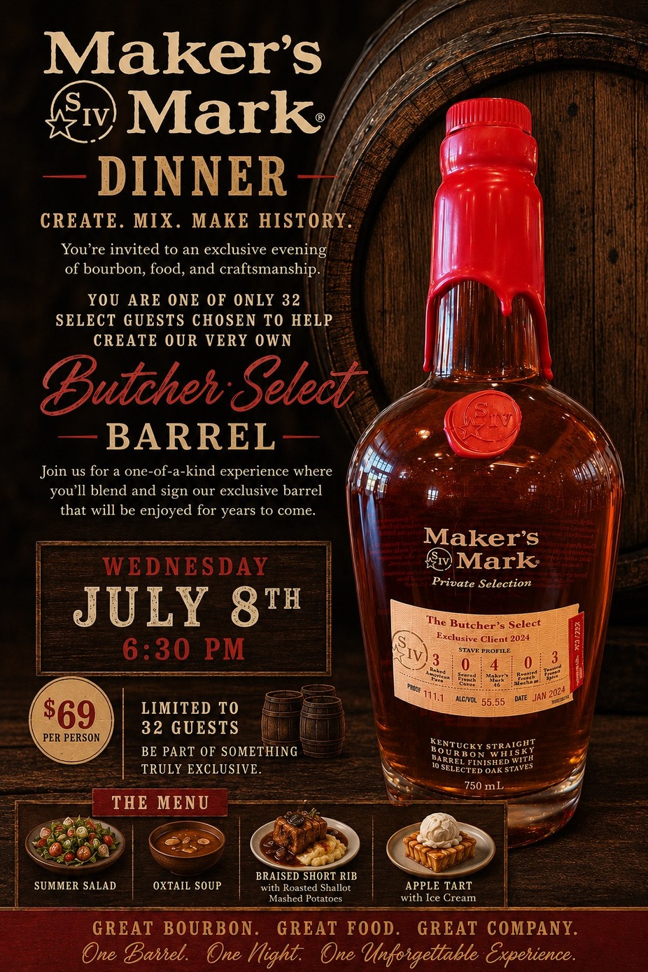 Help Create Our Next Maker's Mark Butcher Select Barrel event photo