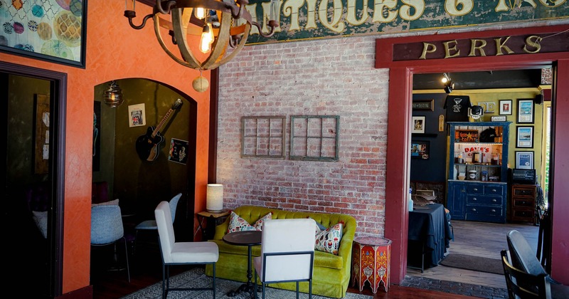 Interior, sofa, table and chairs