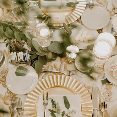 Table setup, top view