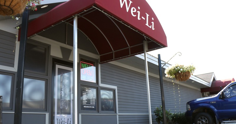 Exterior, entrance to restaurant