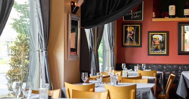 Interior, set tables and decor