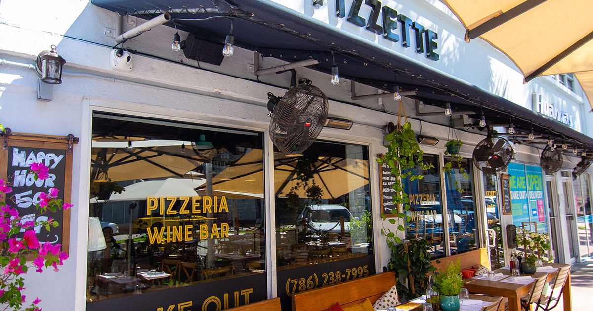 Exterior, tables at the entrance area