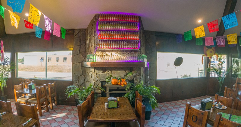 Interior of a cozy Mexican-style restaurant