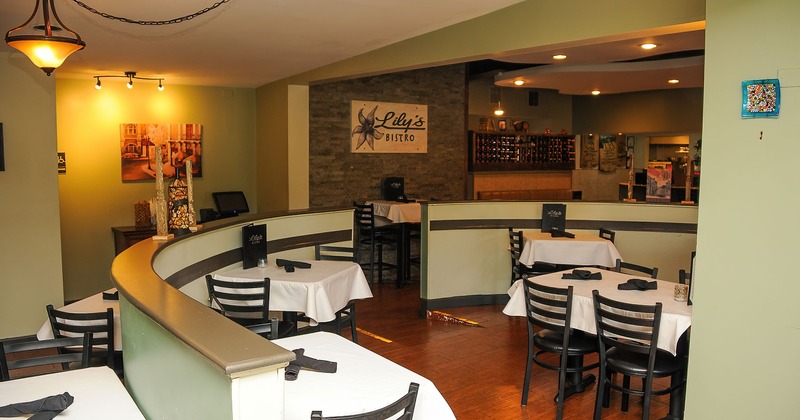 Interior, dining tables