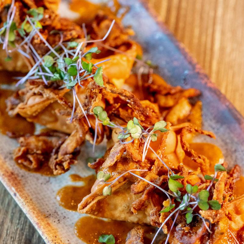 menu item 5 of 10, Pork Belly Rangoons