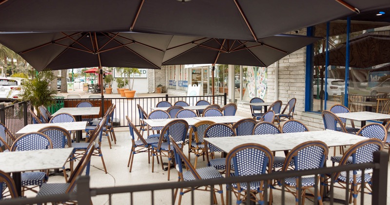 Exterior, patio, seating area