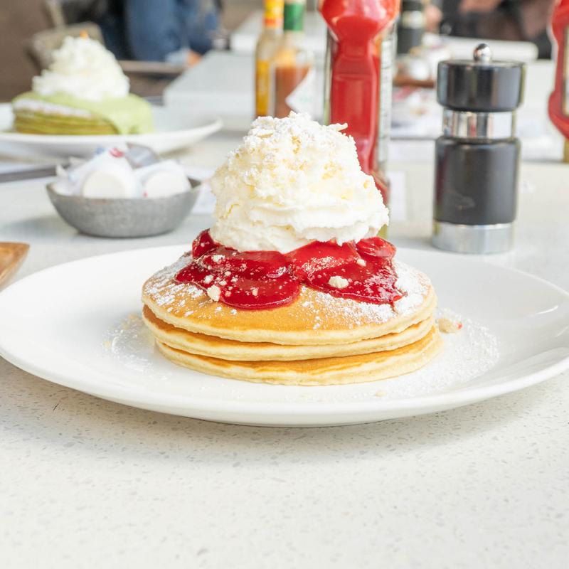 menu item 3 of 9, Strawberry Cheesecake Pancakes