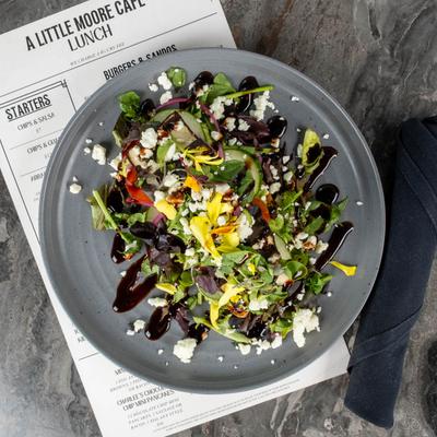 Avocado toast, top view.