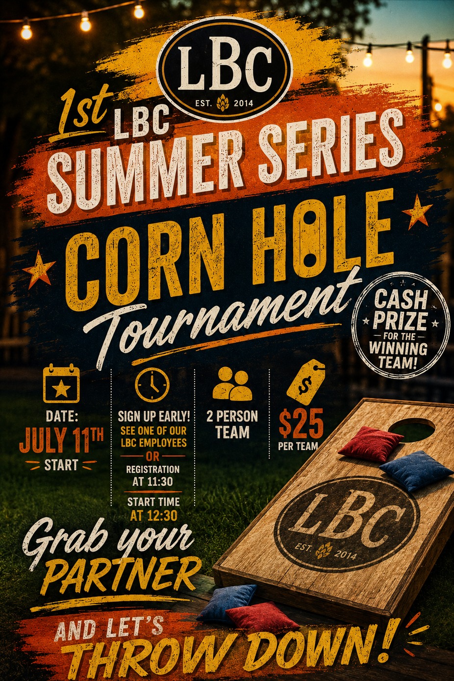 LBC Corn Hole Tournament event photo