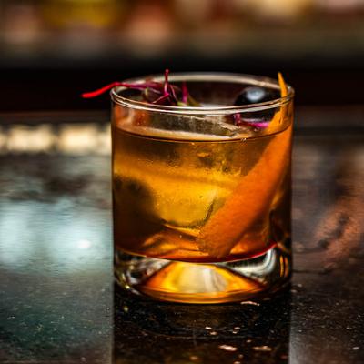 Old Fashioned cocktail.